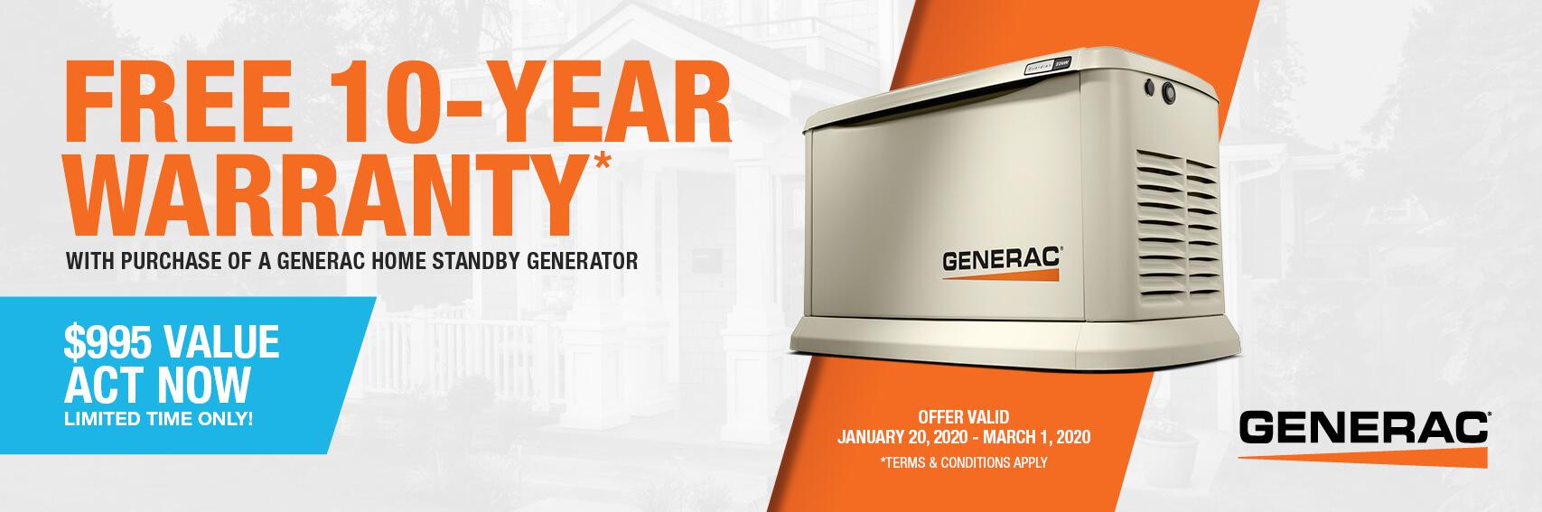 Homestandby Generator Deal | Warranty Offer | Generac Dealer | Concord, NC